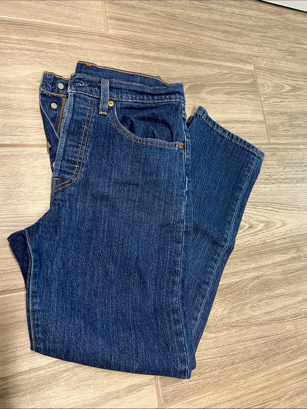 Classic High-Rise Women's Dark Blue Jeans